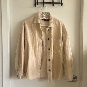 Zara Cordaroy Cream Shacket